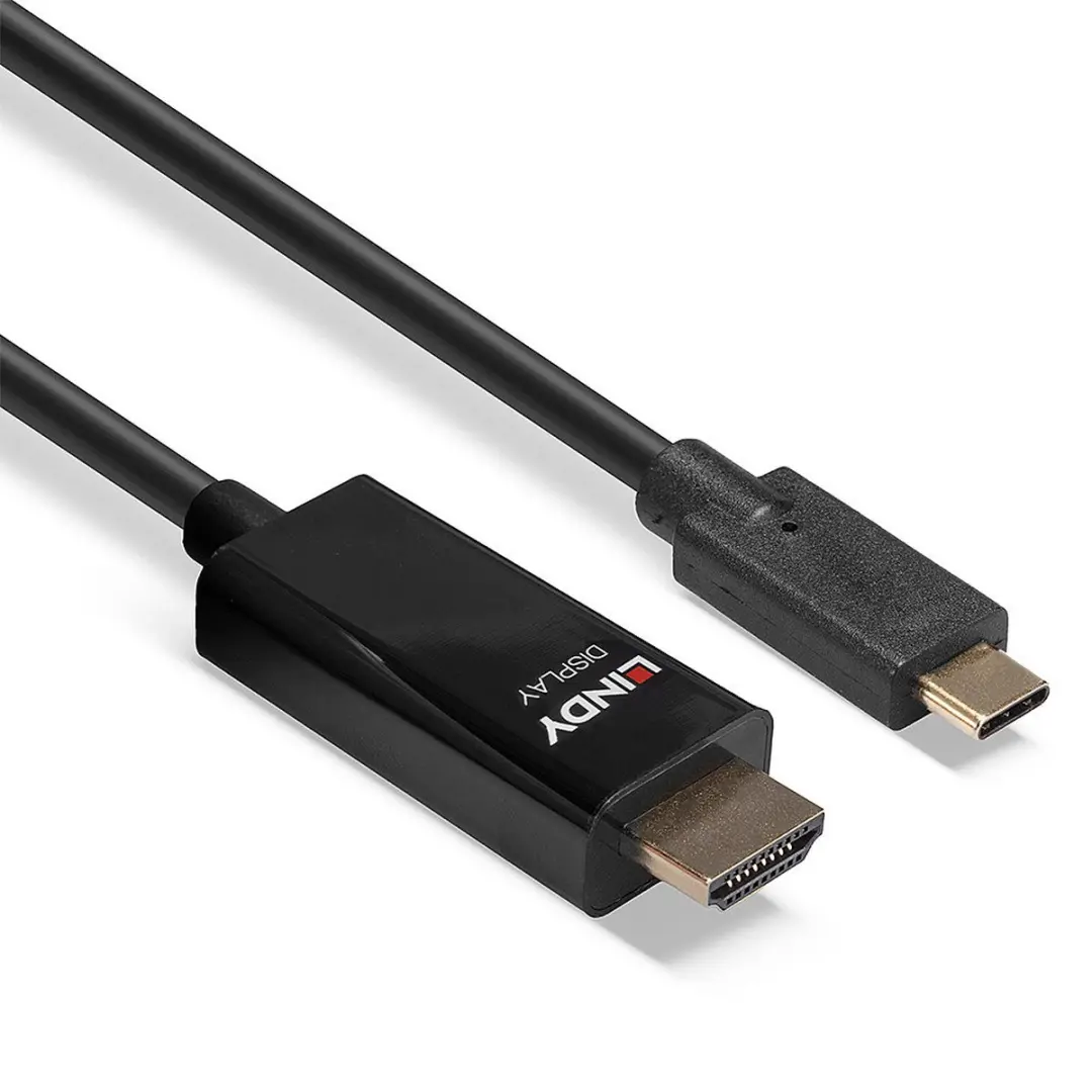 Lindy 43315 USB-C naar HDMI Kabel 5m - 4K UHD - Zwart
