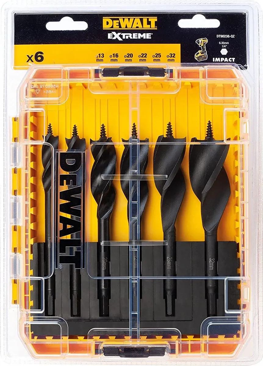 DeWalt Speedboren Hout 6-delig DT90238 - Ø13-32mm