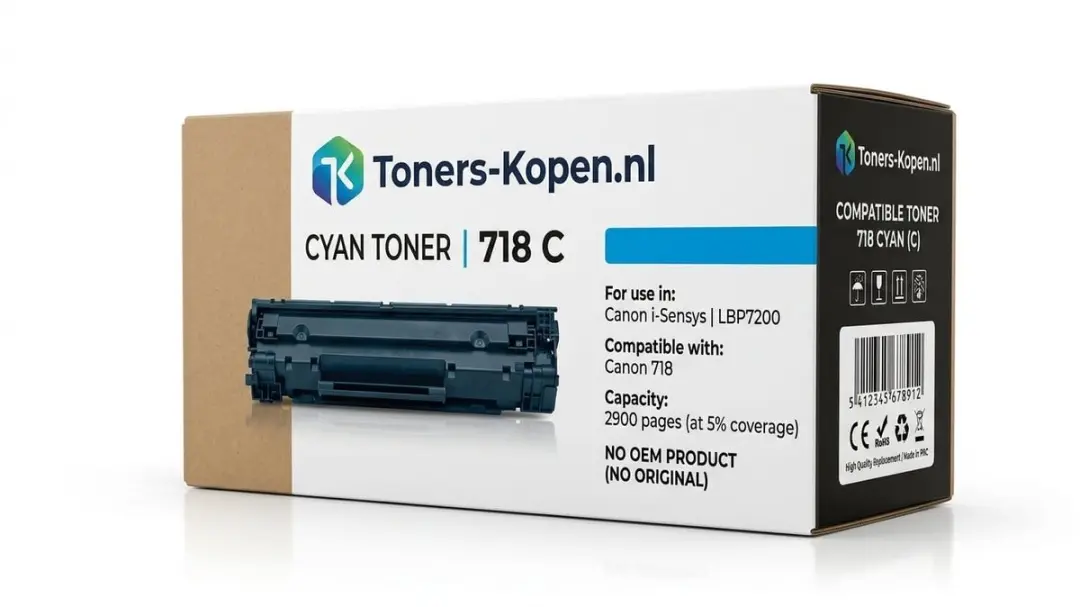 Canon 718C Toner Cyaan 2900 Pagina's - o.a. LBP-7200cdn/MF-8340cdn