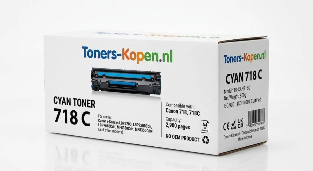 Canon 718C Toner Cyaan 2900 Pagina's - o.a. LBP-7200cdn/MF-8340cdn