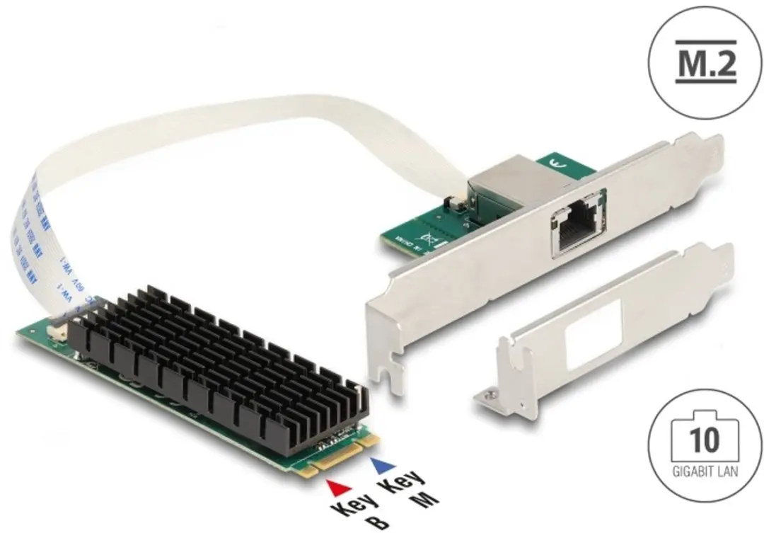 Delock M.2 Key B+M 10Gbps Netwerkkaart