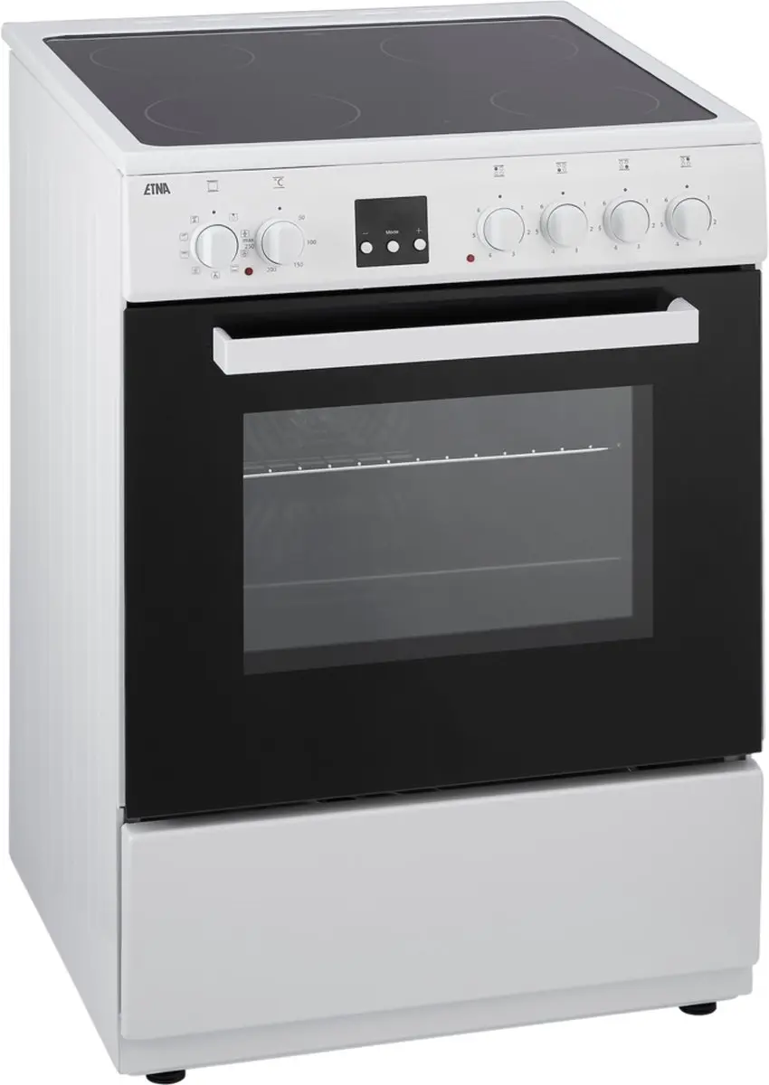 Etna FKV761WIT Vrijstaand Keramisch Fornuis 60cm - Wit