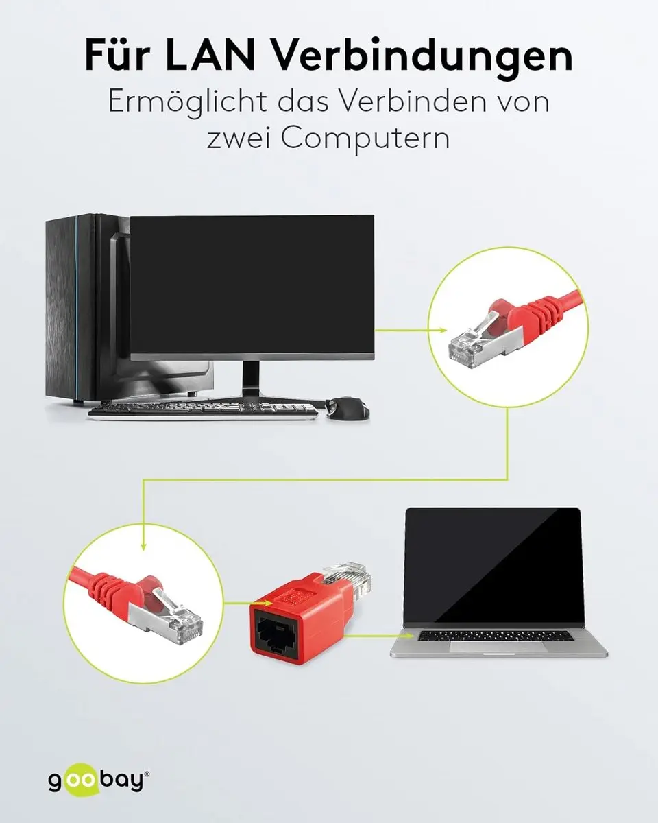 CAT 5e Crossover Afgeschermd RJ45 Jack - Rood