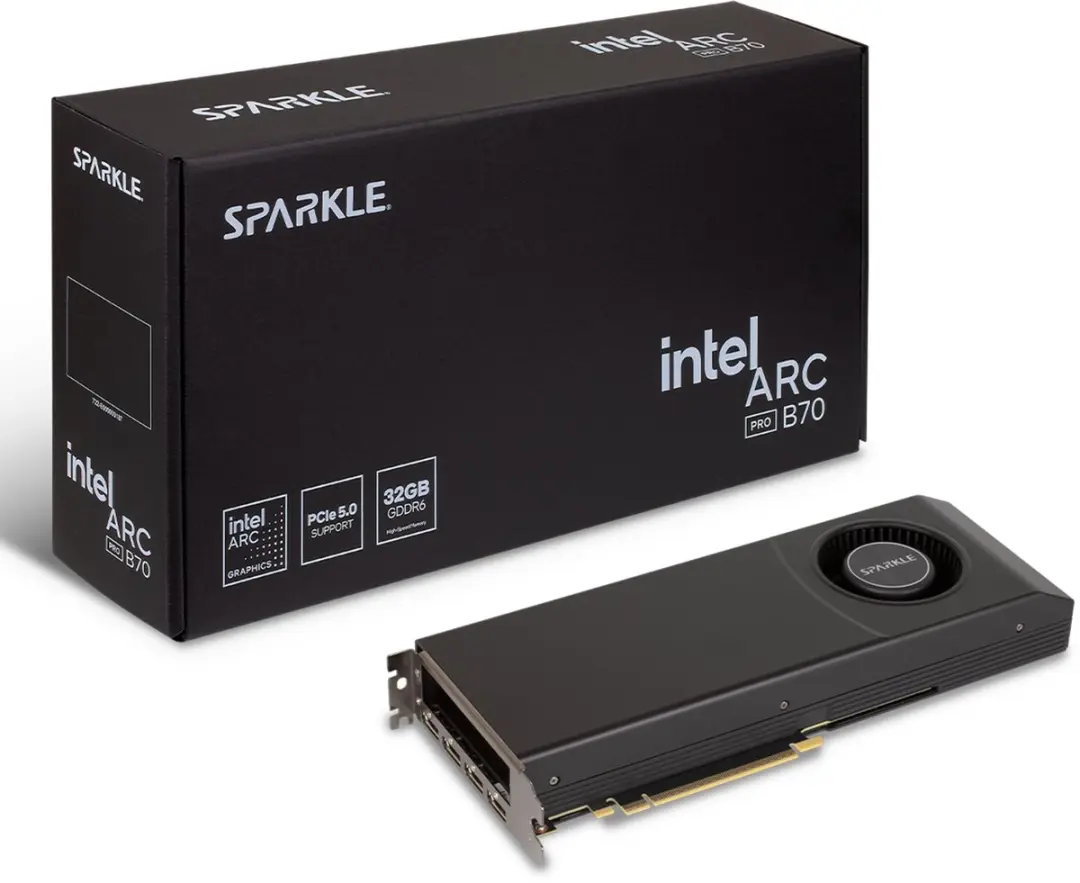 Sparkle Arc Pro B70 Blower Intel SBP70W-32G - 32GB GDDR6 - Zwart