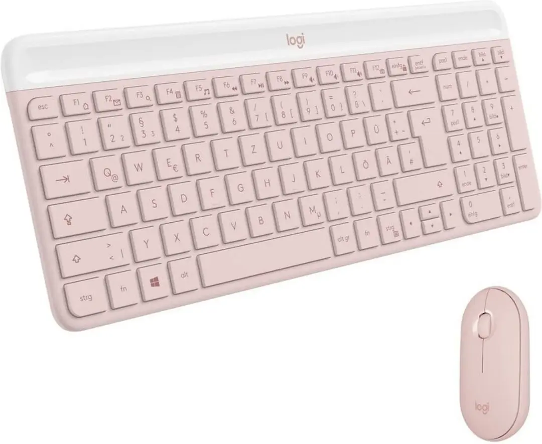 Logitech Kantoor RF Draadloos Toetsenbord & Muis Set 920-011314 - Roze