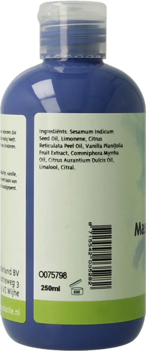 Volatile Massageolie Sesam Zonnewarmte 250ml