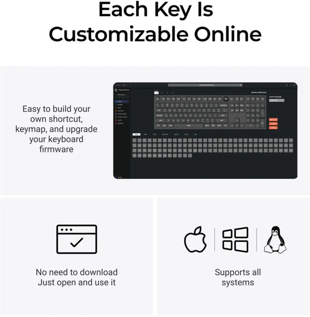 Keychron Q6 Max QWERTY Toetsenbord - Wit