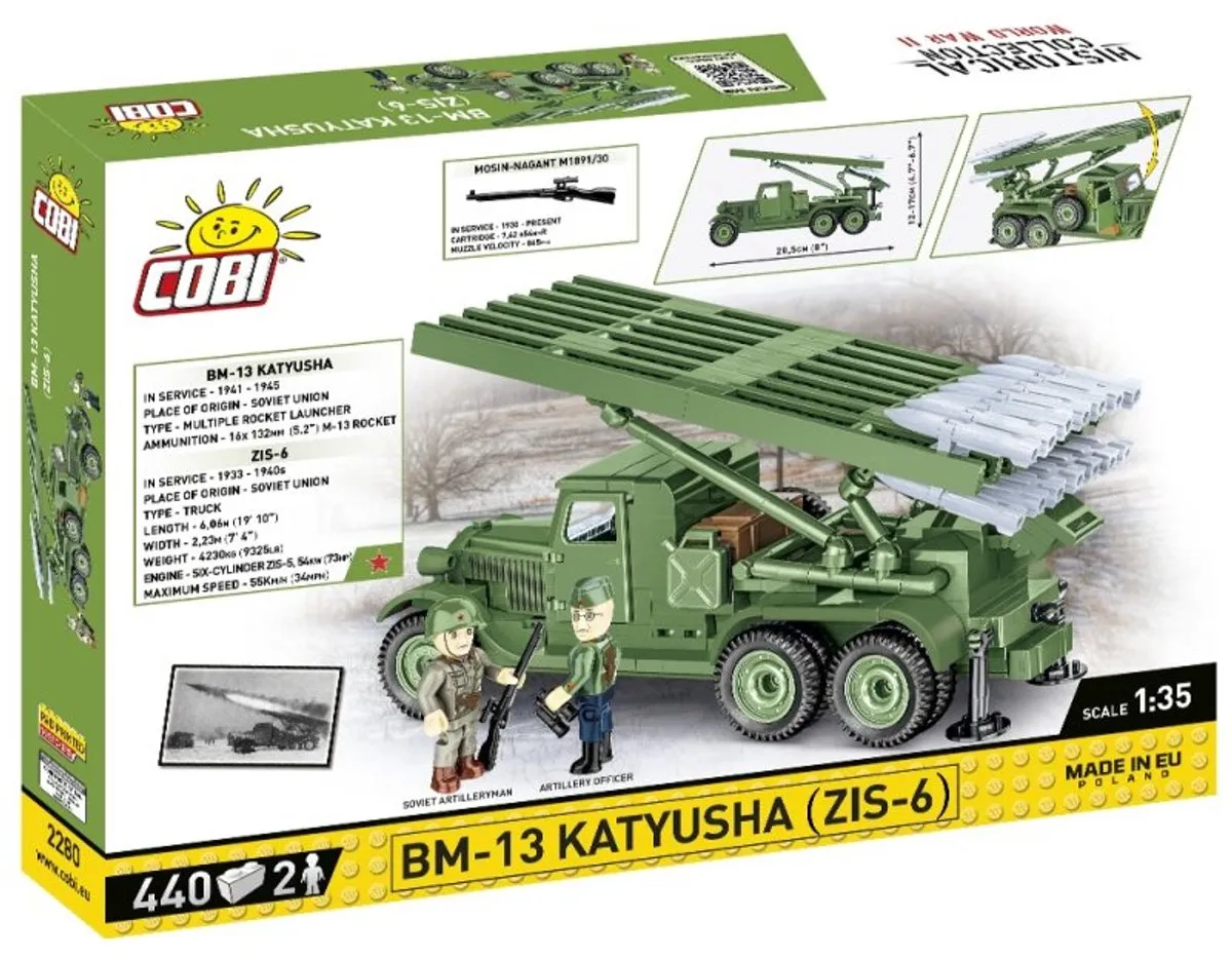 Cobi BM-13 Katjoesja Raket LAU - 440 Onderdelen - Meerkleurig