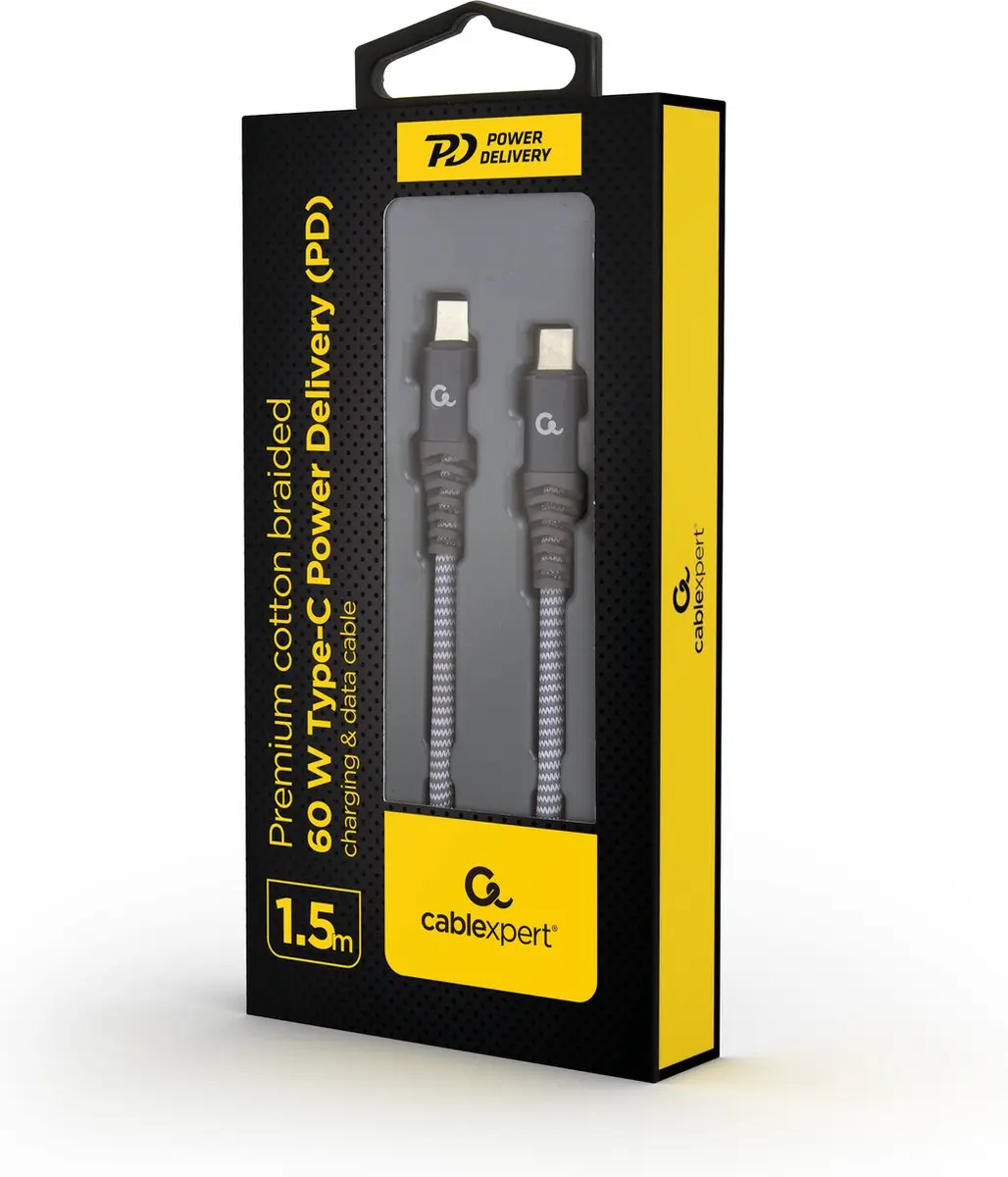 Cablexpert USB-C Premium Kabel 1,5m - USB 2.0 - Grijs