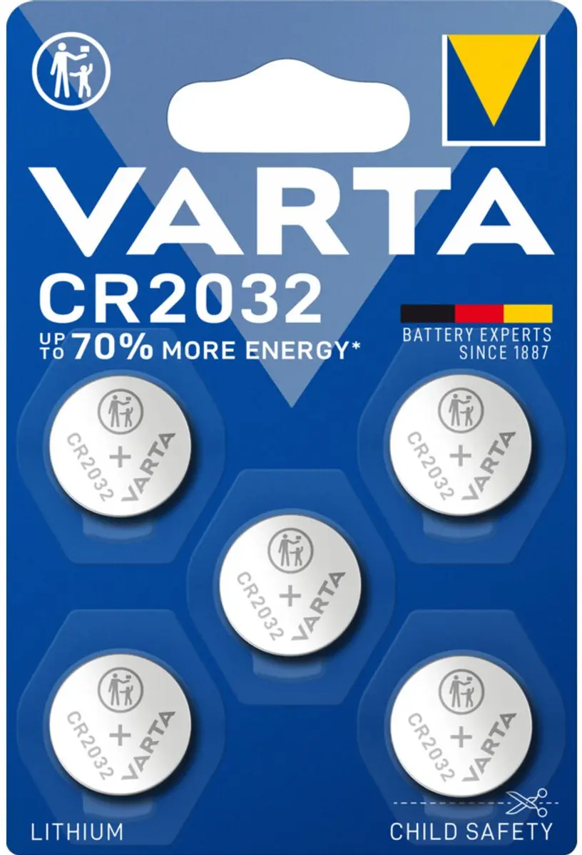 Varta CR 2032 Knoopcelbatterij 3V - 5 Stuks