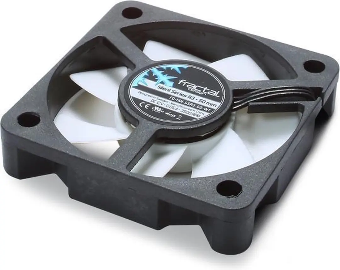Fractal Design Silent Series R3 FD-FAN-SSR3-50-WT Ventilator 5cm - Zwart/Wit