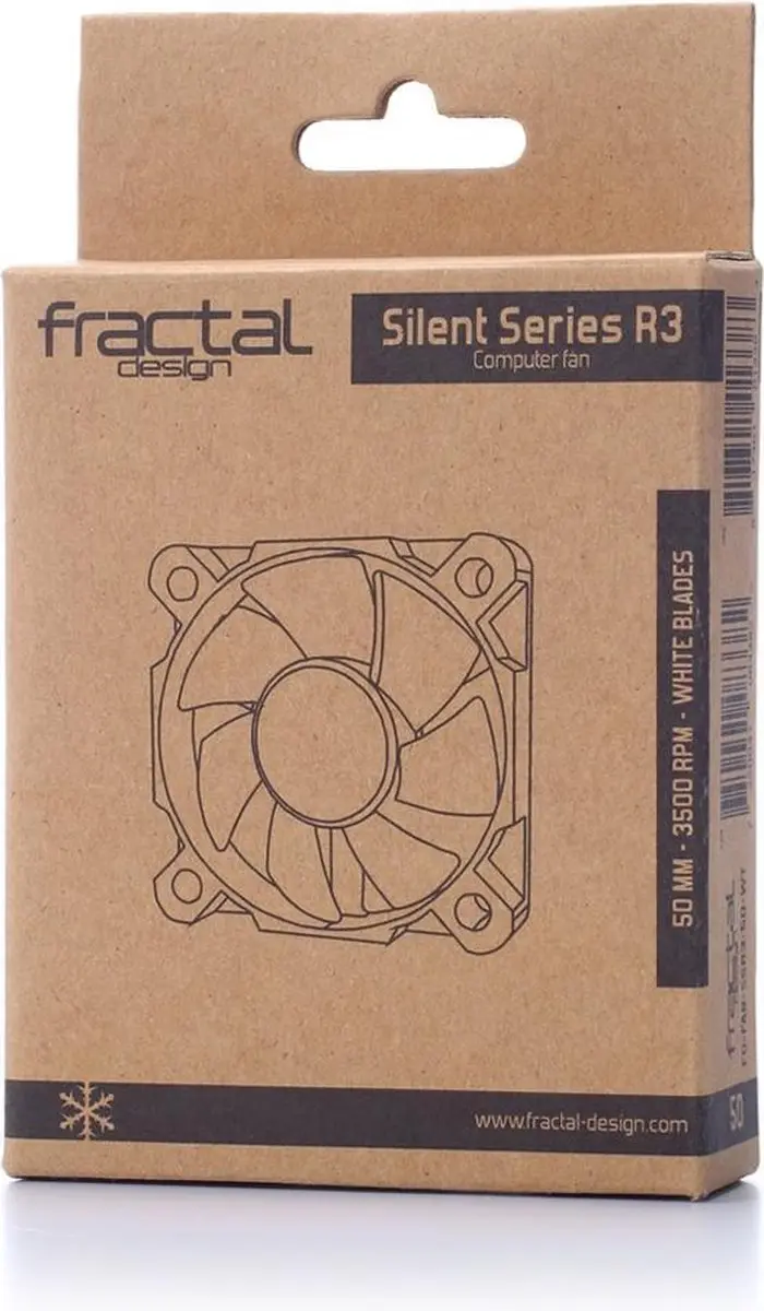 Fractal Design Silent Series R3 FD-FAN-SSR3-50-WT Ventilator 5cm - Zwart/Wit