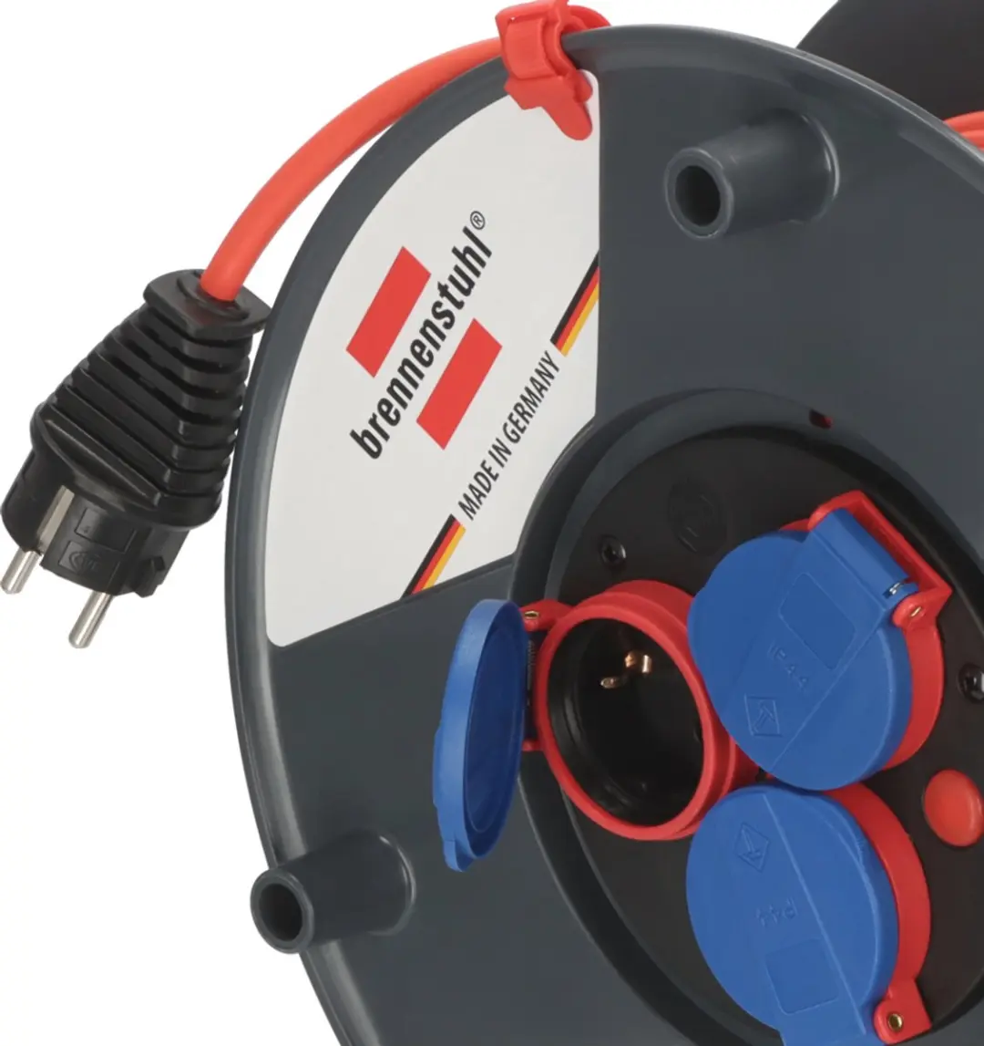 Brennenstuhl Garant IP44 Kabelhaspel 40m - 3300W - Zwart/Rood