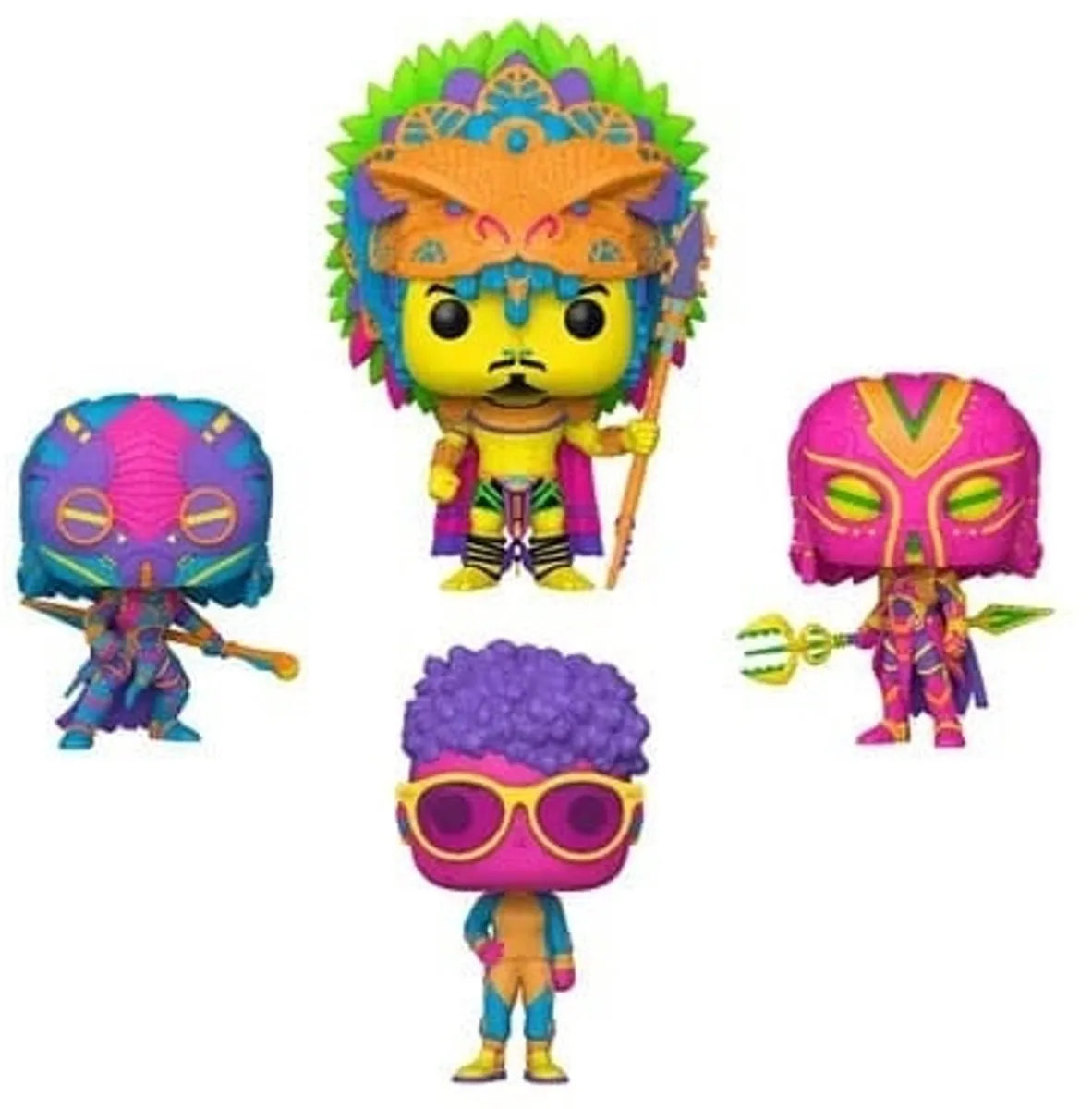 Funko Marvel Black Panther Wakanda Forever S2 4-Pack - BlackLight