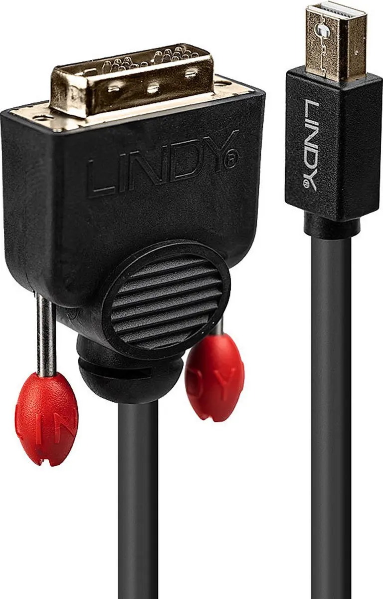 Lindy 41952 Mini DisplayPort naar DVI-D Adapterkabel - Zwart