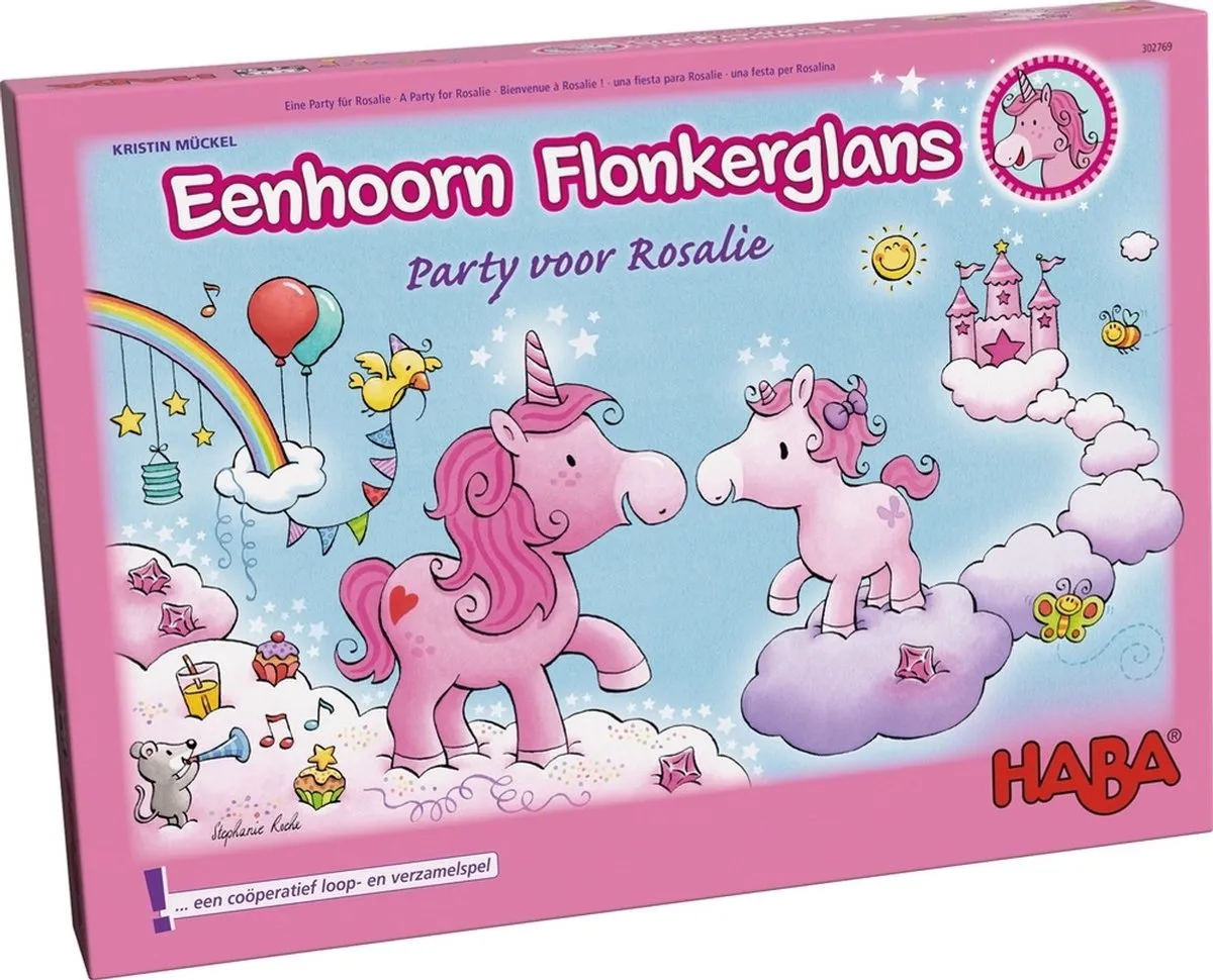 Haba Eenhoorn Flonkerglans Party - Educatief spel 2-6 spelers