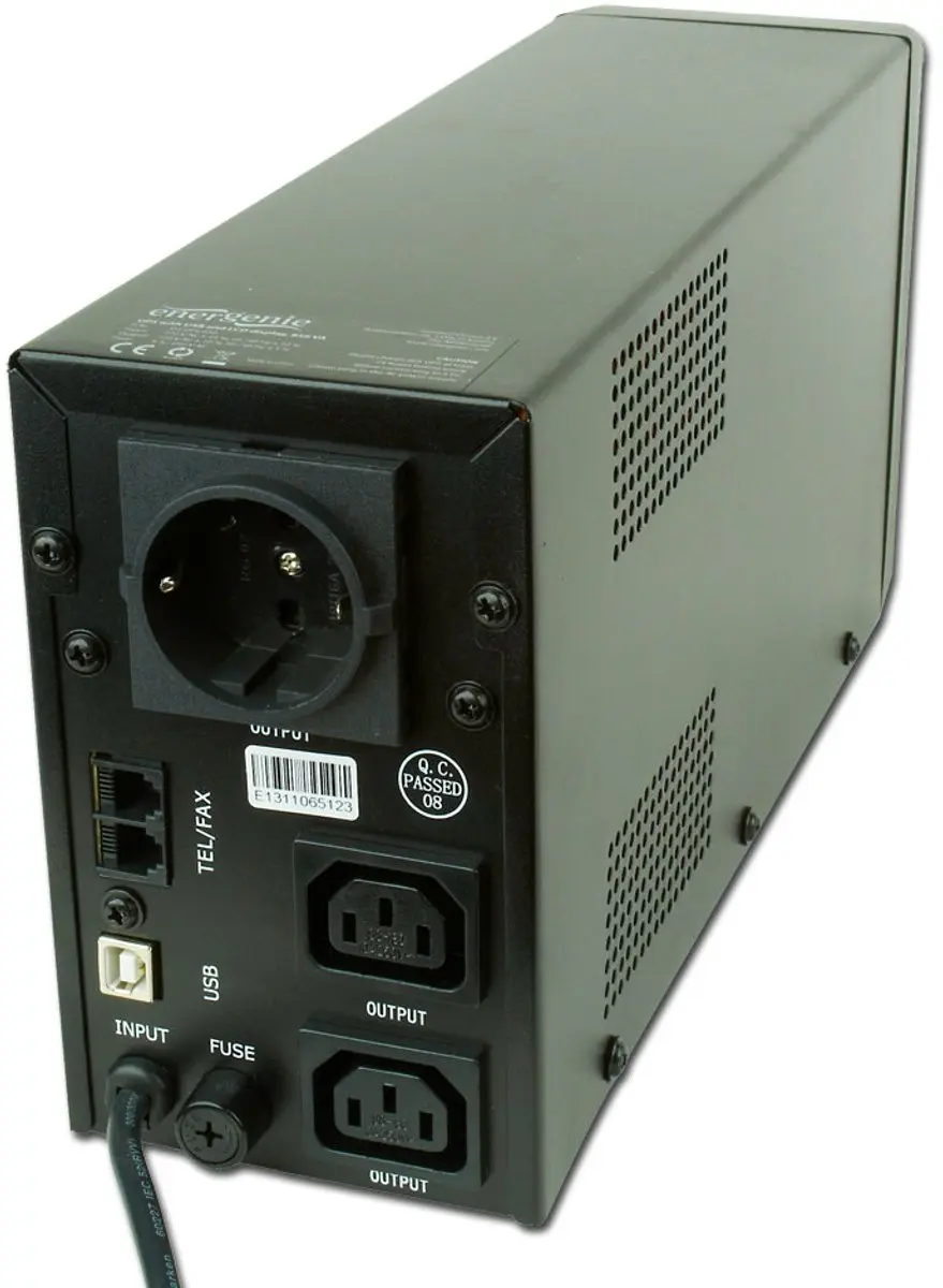 EnerGenie EG-UPS-032 UPS 850VA - 3 Stopcontacten - Zwart