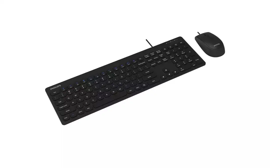 Philips 2000 Series SPT6207BL/00 Toetsenbord met Muis - Zwart