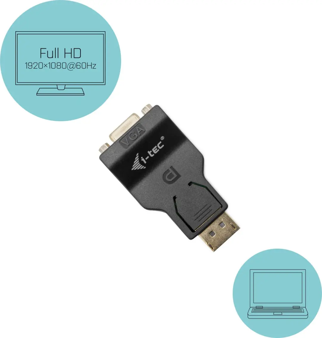 I-tec DP2VGAADA DisplayPort naar VGA-adapter