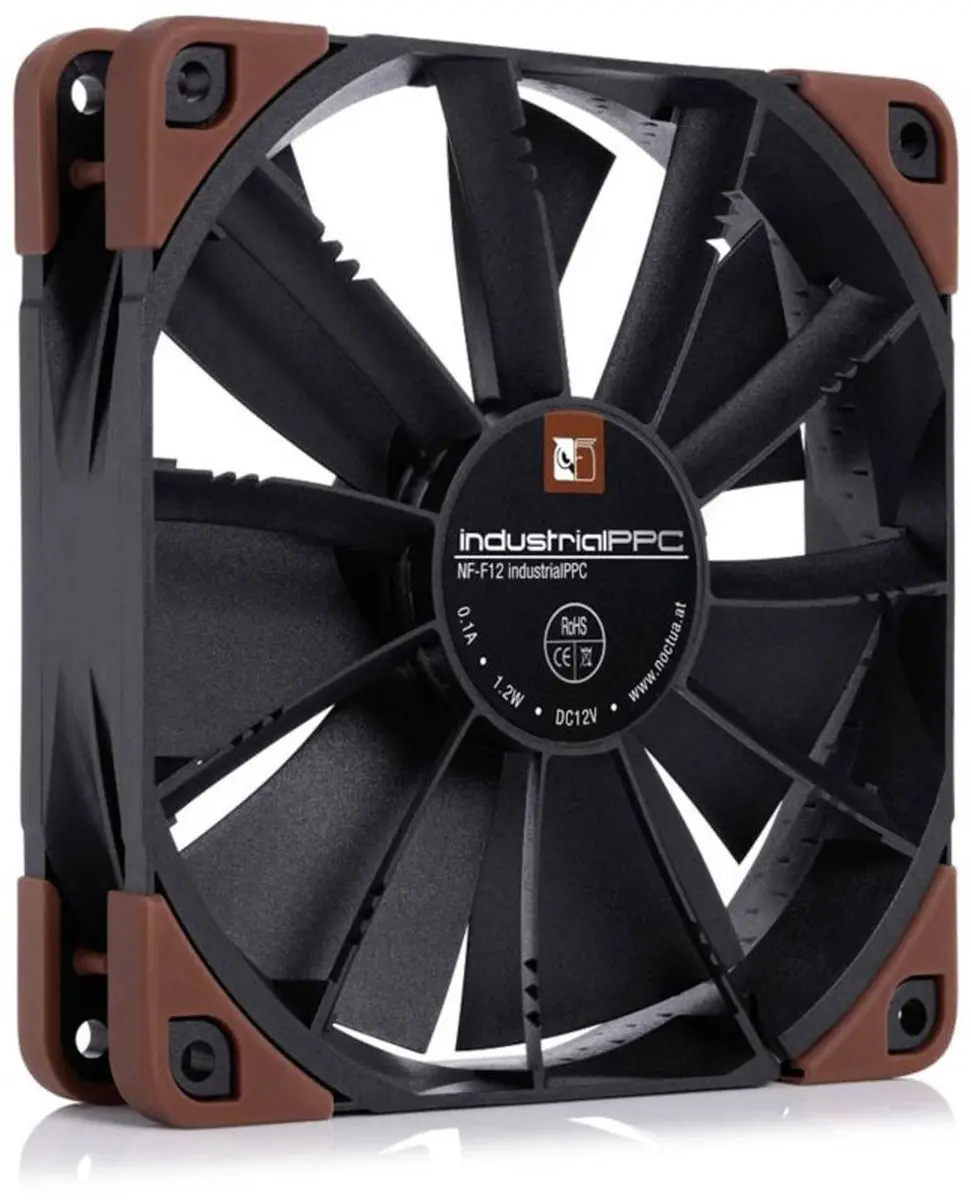 Noctua NF-F12 industrialPPC-24V-3000 PC-Ventilator 120mm - Zwart