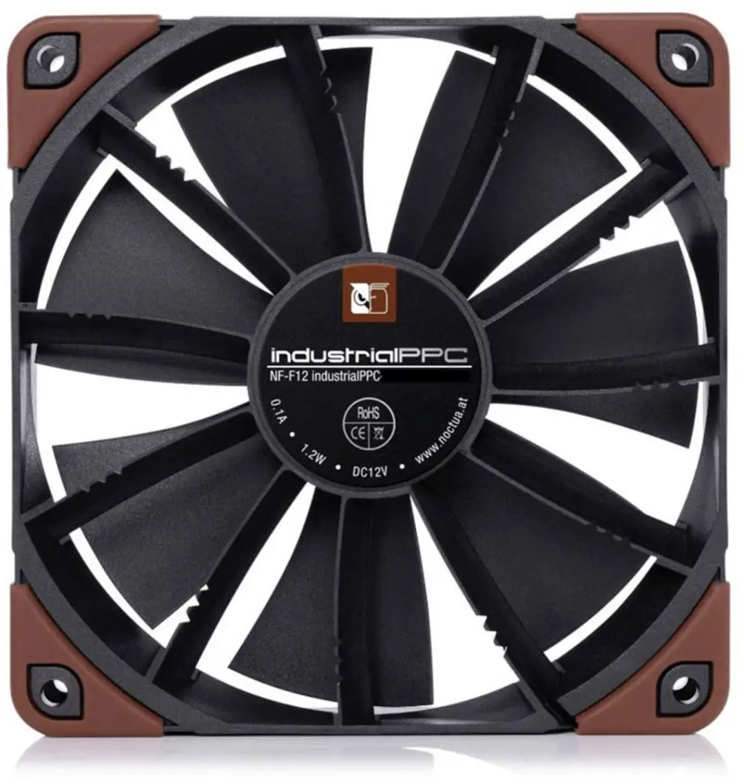 Noctua NF-F12 industrialPPC-24V-3000 PC-Ventilator 120mm - Zwart
