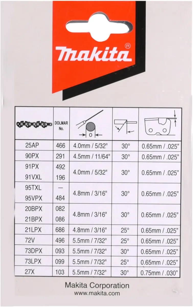 Makita 90PX Zaagketting 3/8" 1,1mm 40cm - 56 Schakels
