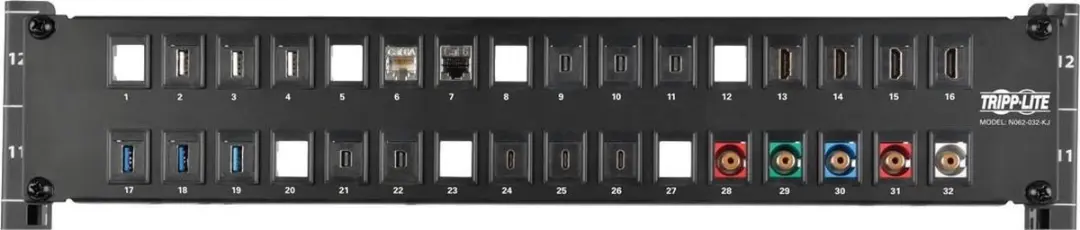 Tripp Lite N062-032-KJ Patchpaneel 1U - Zwart