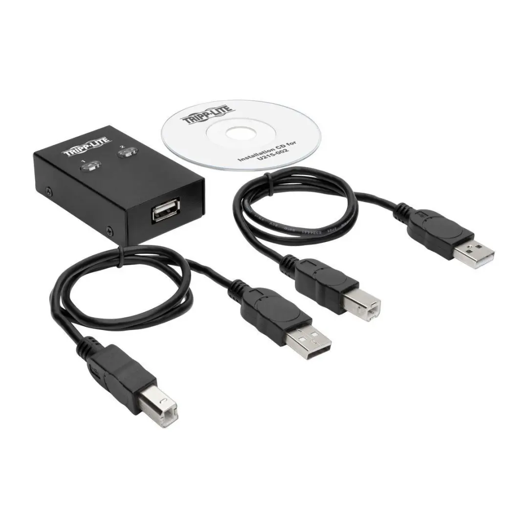 Tripp Lite U215-002 USB 2.0 Printer/Periferie Switch - Zwart