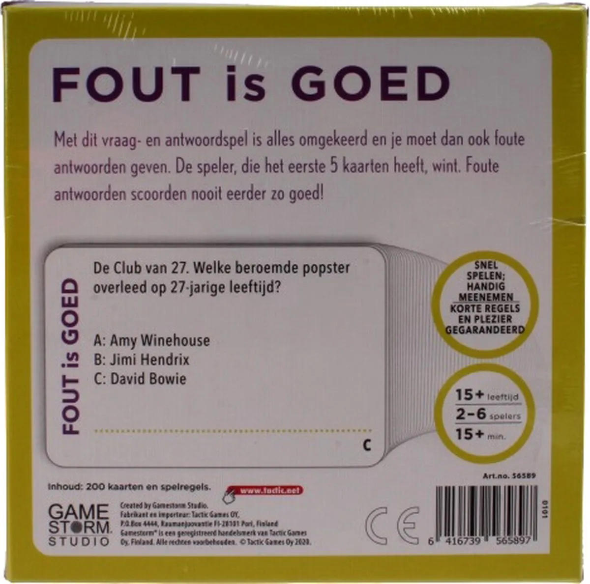 Tactic Fout is Goed! Partyspel - 2 tot 6 Spelers