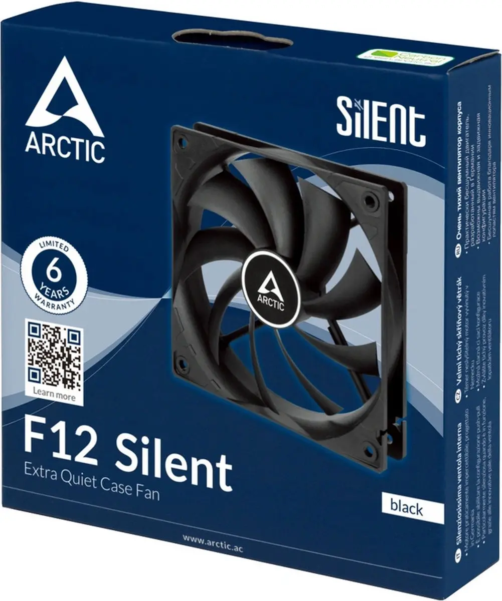 Arctic F12 Silent ACFAN00202A 120mm Ventilator - Zwart