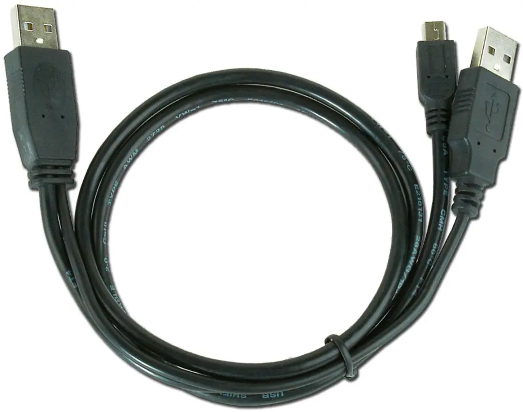 Cablexpert CCP-USB22-AM5P-3 USB-kabel - 2x USB - mini USB - Zwart