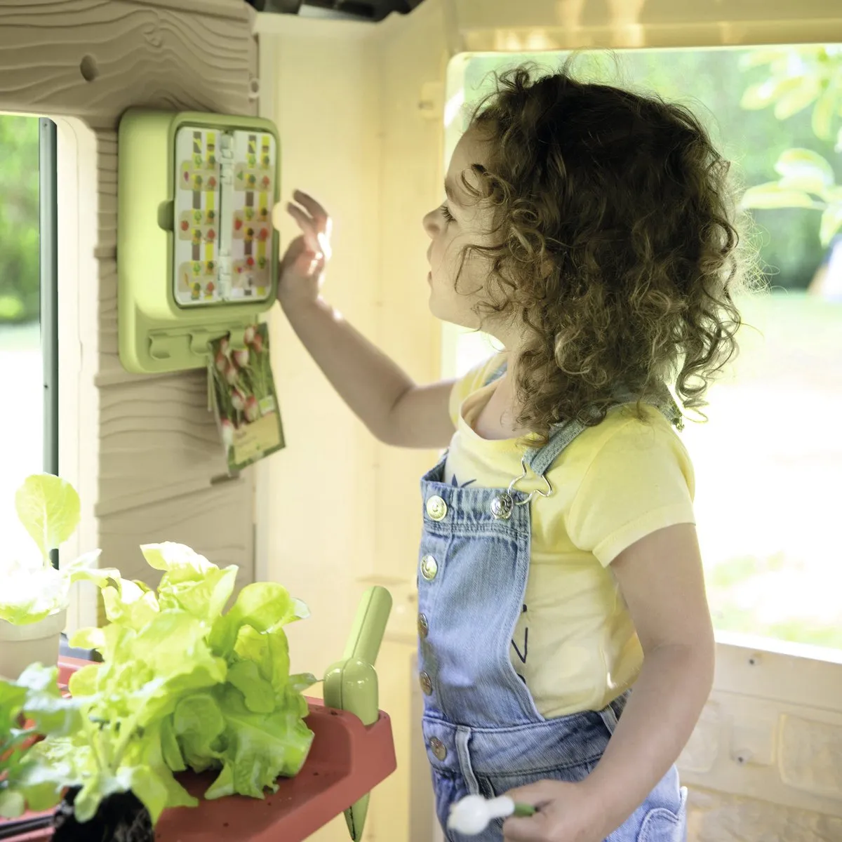 Smoby Life Garden House Speelhuis 7600810408 - Beige/Groen/Grijs/Wit