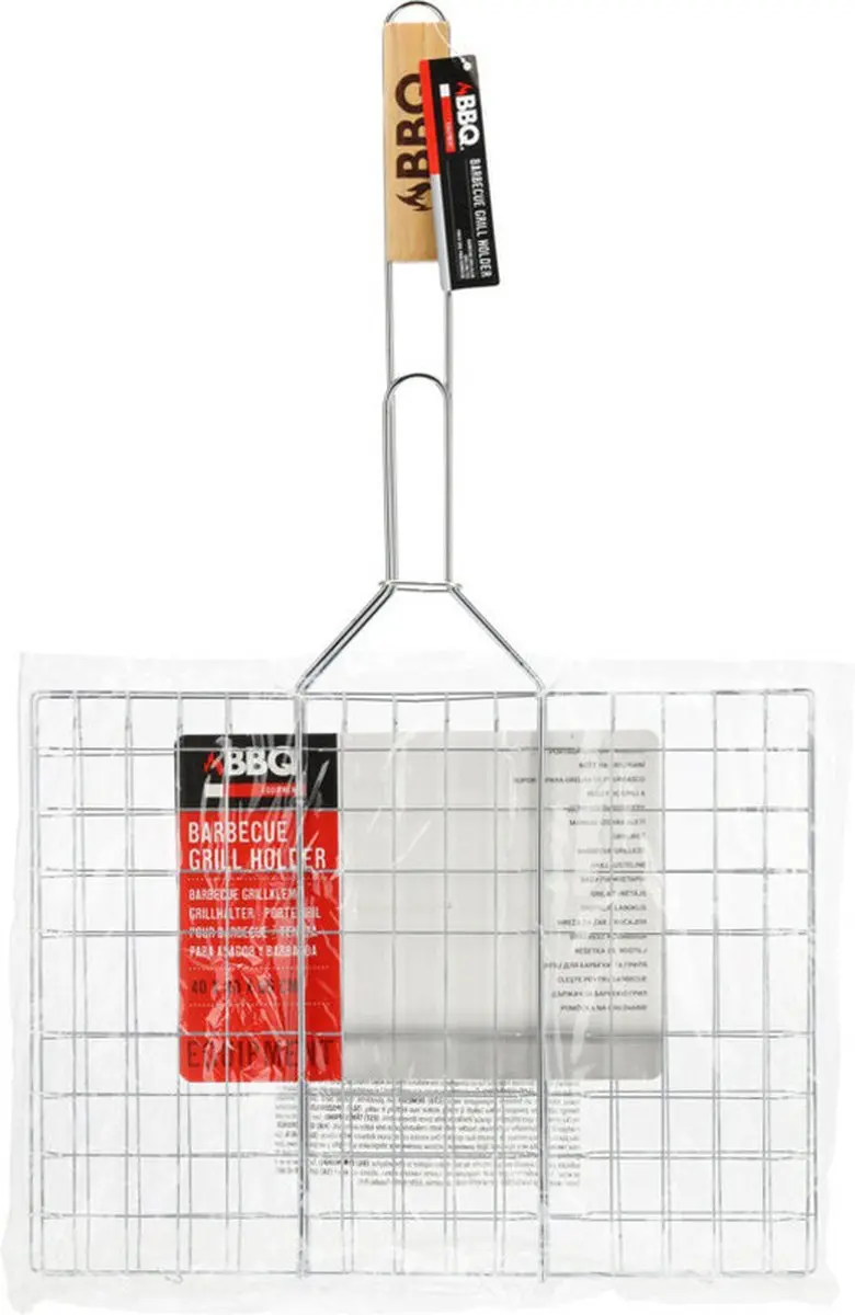 BBQ Collection Klemgrill - Metaal/Hout 65x41x2cm - Multi