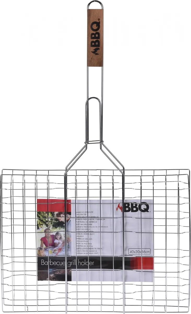 BBQ Collection Klemgrill - Metaal/Hout 65x41x2cm - Multi