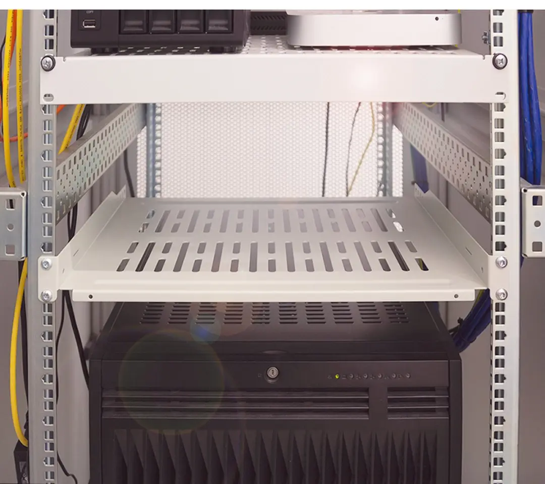 Logilink 19" Vaste Legbord 1 HE - 350mm Diep - Grijs - afbeelding 4 van 5