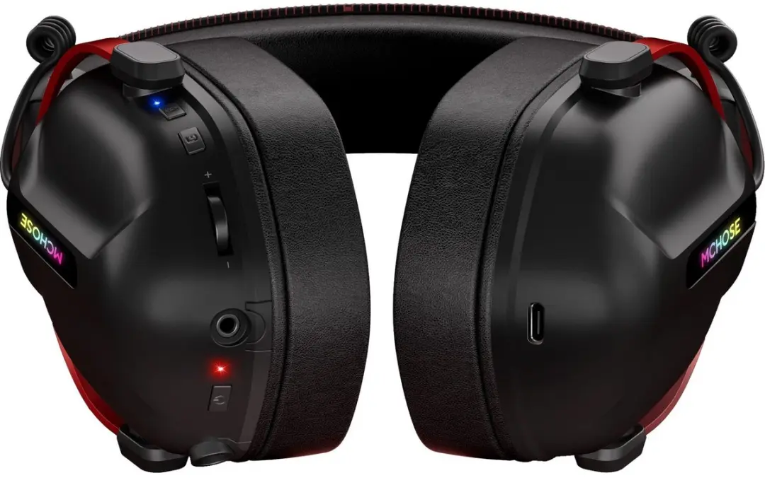 MCHOSE S9 Series Gaming Headset Draadloos Rood/Zwart