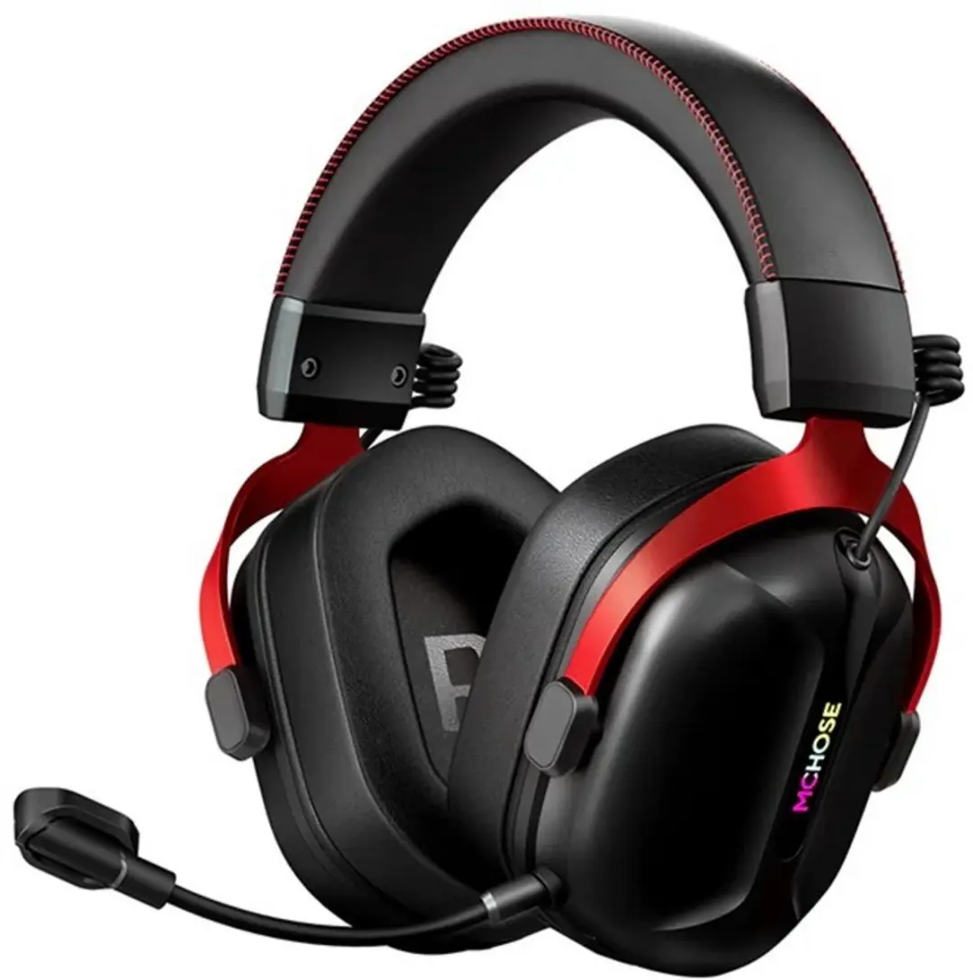 MCHOSE S9 Series Gaming Headset Draadloos Rood/Zwart - afbeelding 6 van 6