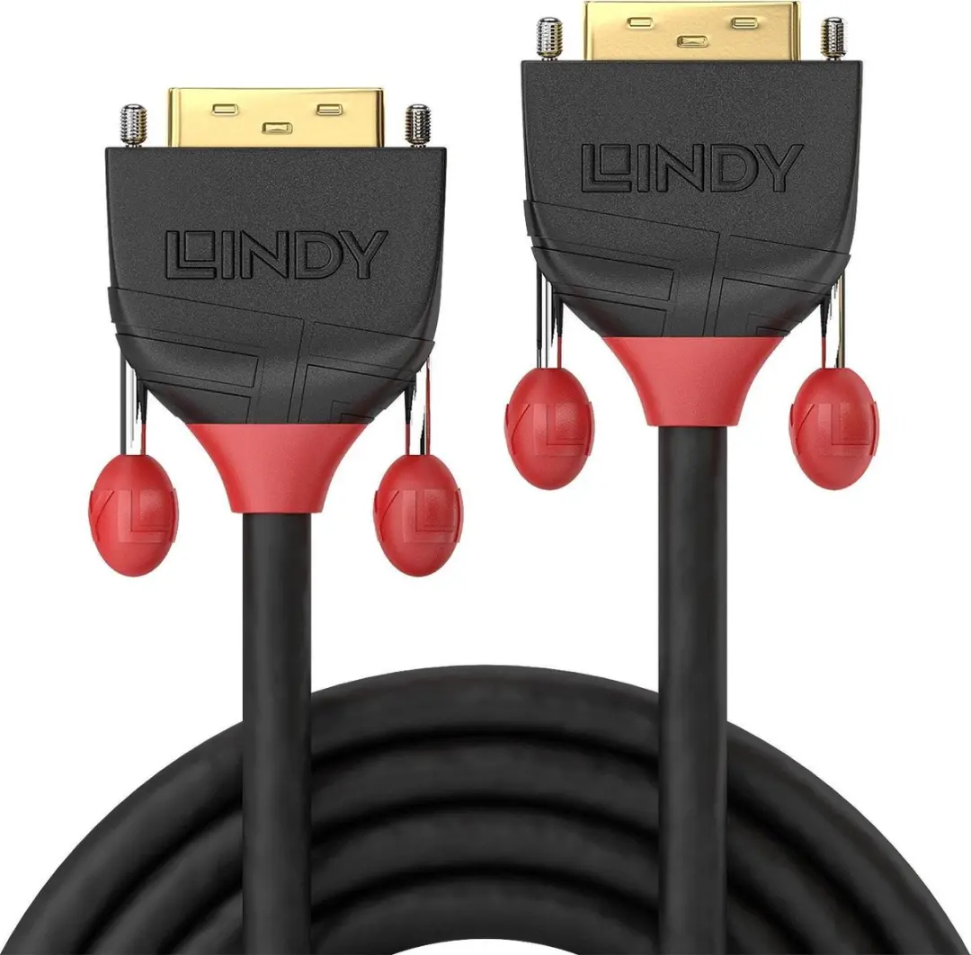 Lindy DVI-kabel 36251 DVI-D 1.00m - Zwart