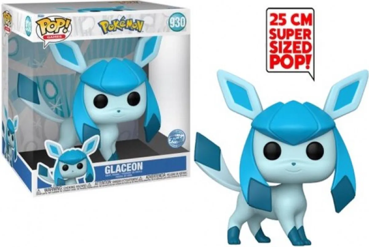 Funko Pop Games Pokémon Glaceon Jumbo #930 - Multi