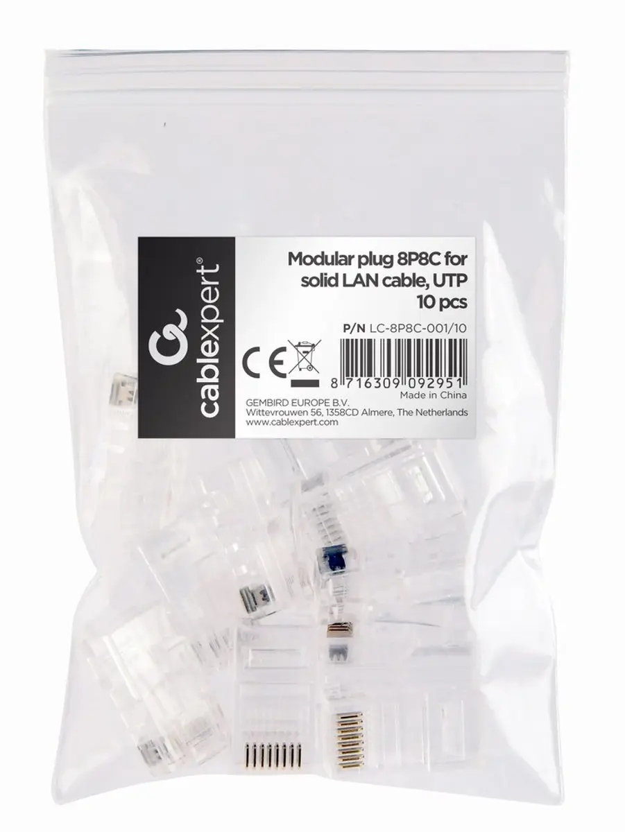 Cablexpert RJ45 Krimpconnectoren CAT5e - 10 Stuks