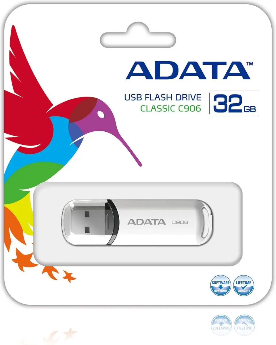 ADATA Classic C906 USB-stick 32GB - Wit