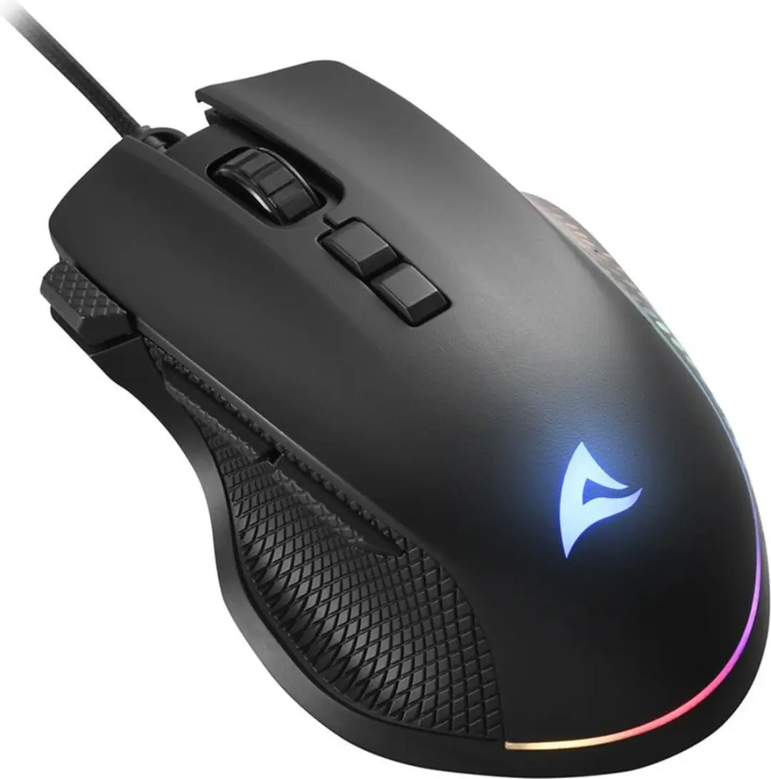 Sharkoon SHARK Force 3 Gamingmuis 12800 DPI - 8 Knoppen - Zwart - afbeelding 6 van 6