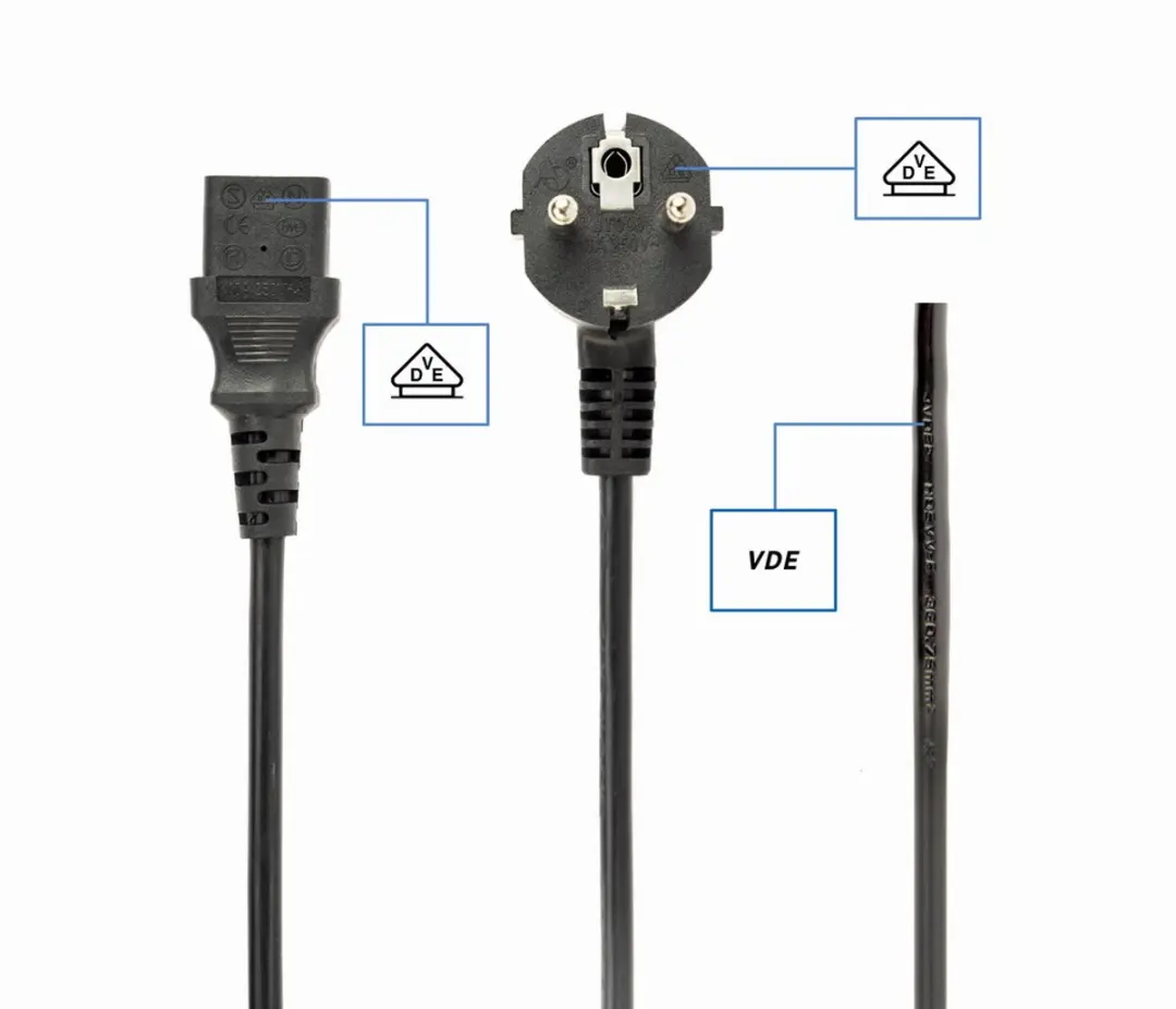 Cablexpert PC-186-VDE-3M Stroomkabel 3x0,75mm² - 3m - Zwart