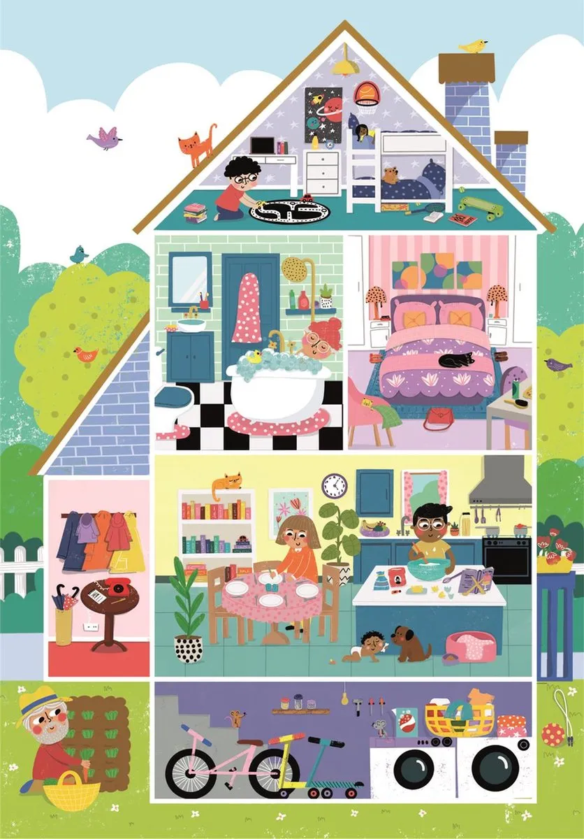 Clementoni Home Sweet Home Puzzel 104 Stukjes - Multi - afbeelding 2 van 6