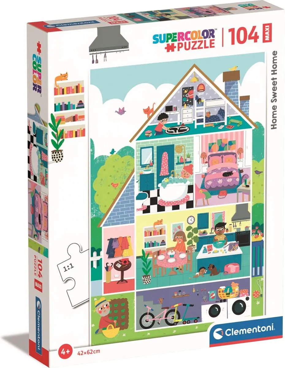 Clementoni Home Sweet Home Puzzel 104 Stukjes