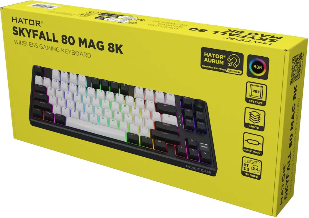 Hator Skyfall 80 Mag UlTIMA 8K Toetsenbord - Zwart/Wit
