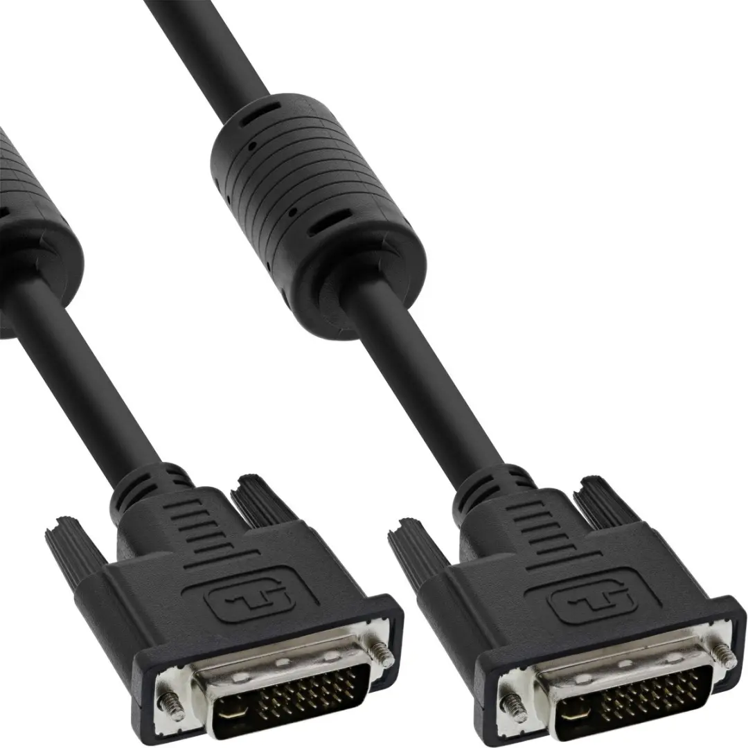 InLine DVI-I Kabel 24+5 Male/Male Dual Link 1,8m - Zwart