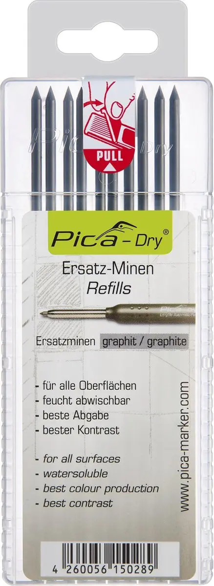 Pica 4030 Grafiet Navulling - 10 Stuks