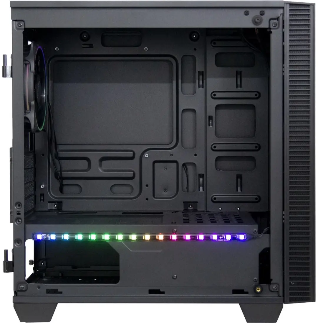 Intertech X-608 Infinity Micro Tower - 5x 2.5" 2x 3.5" - Zwart