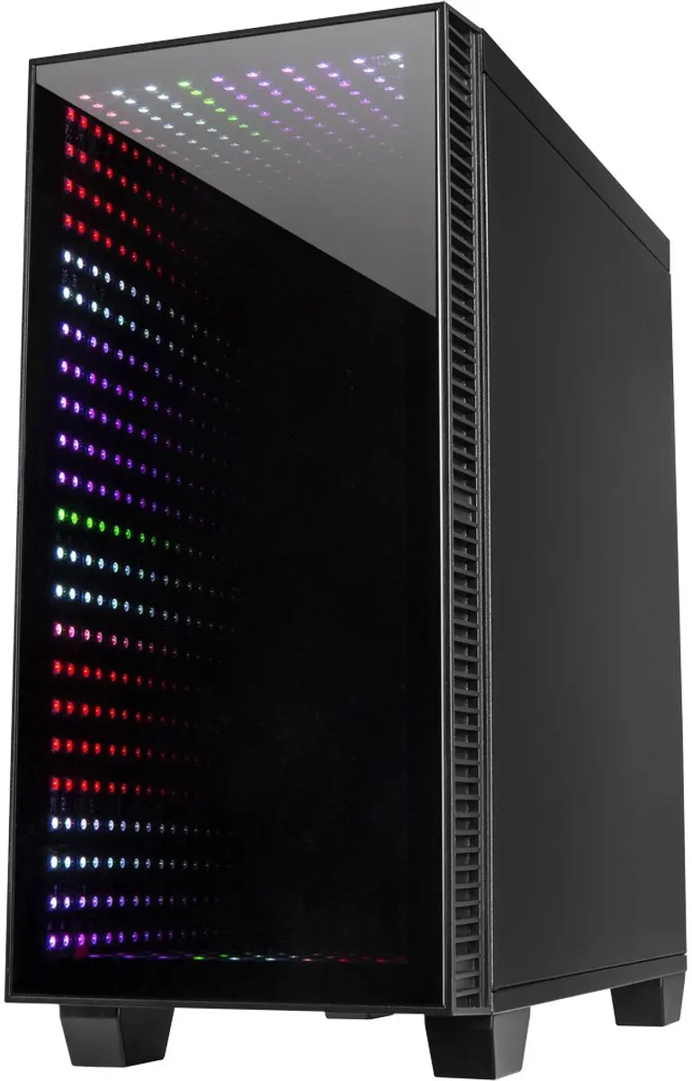 Intertech X-608 Infinity Micro Tower - 5x 2.5" 2x 3.5" - Zwart